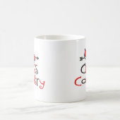 おもしろいな©のクロス・カントリーのランナーの靴の記号 コーヒーマグカップ (中央)