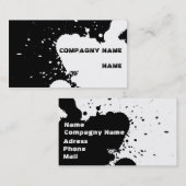 おもしろいな（ばちゃばちゃ）跳ねる 名刺 (正面/裏面)