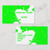 おもしろいな(ばちゃばちゃ)跳ねる 名刺 (正面/裏面)