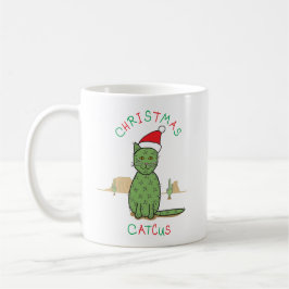 おもしろいな"クリスマスCatcus"のサボテンのスケッチ コーヒーマグカップ