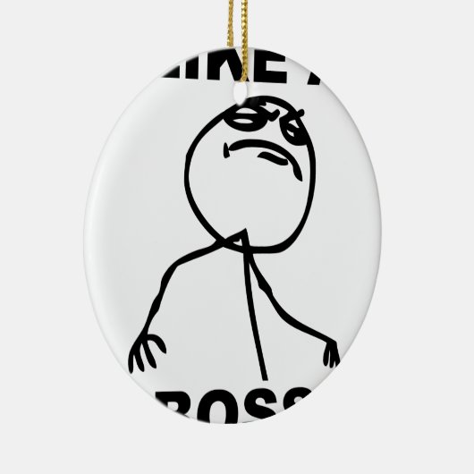 おもしろいな"ボスのように"のミーム セラミックオーナメント (右)