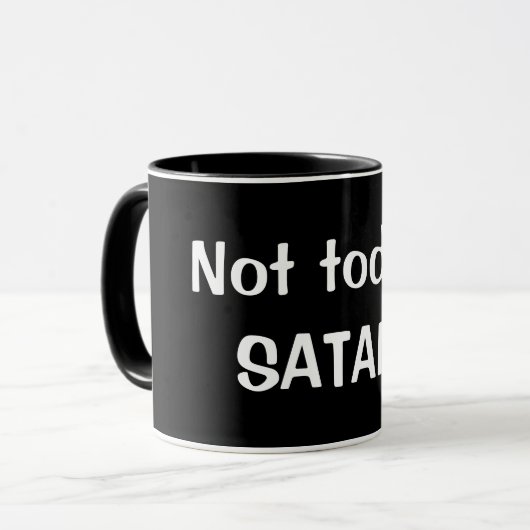 おもしろいな"今日、SATAN"のコーヒー・マグ-素晴らしいギフト マグカップ (正面左)