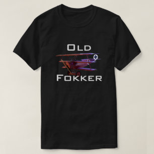 おもしろいな"古いフォッカー" Tシャツ