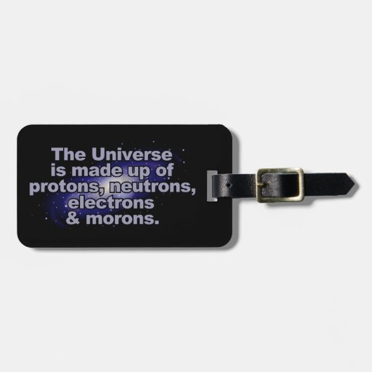 おもしろいな"宇宙"カスタムな荷物のラベル ラゲッジタグ (正面横)