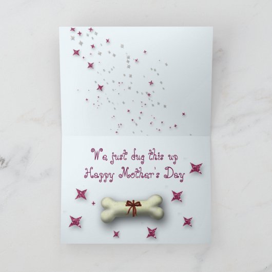 おもしろいな"母の日"カードw/Bassetは追跡しましたり及び主演します カード (内部)