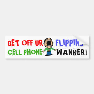 おもしろいな"WANKER"の携帯電話のバンパーステッカー バンパーステッカー