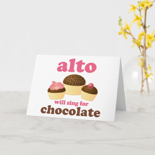 おもしろいなALTOチョコレート引用文音楽ギフト カード (黄色い花)