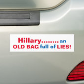 おもしろいなANTI-HILLARYの妻のバンパーステッカー バンパーステッカー (車上)