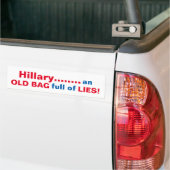 おもしろいなANTI-HILLARYの妻のバンパーステッカー バンパーステッカー (トラック上)