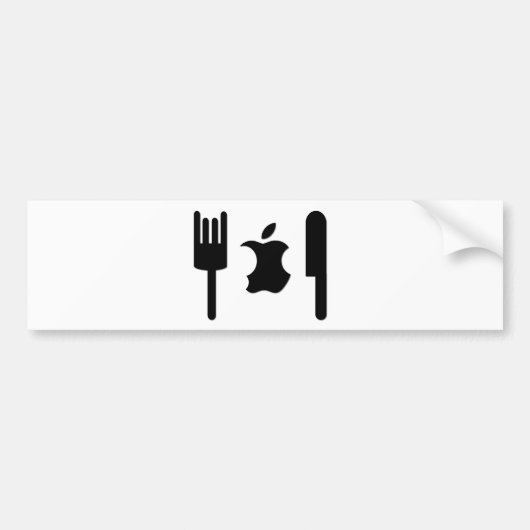 おもしろいなApple バンパーステッカー (正面)