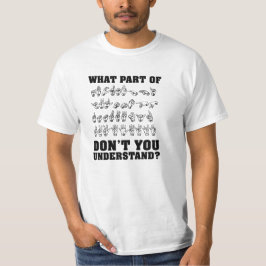おもしろいなASLのアメリカ手話のTシャツ Tシャツ