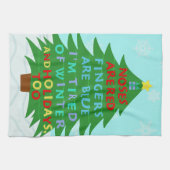 おもしろいなBahのばかばかしいクリスマスの詩 キッチンタオル (横)