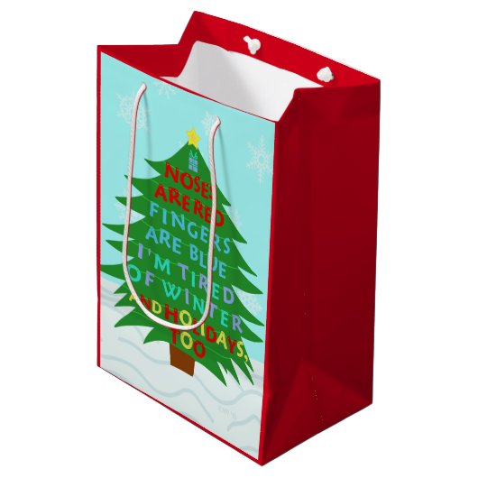 おもしろいなBahのばかばかしいクリスマスの詩 ミディアムペーパーバッグ (正面アングル)