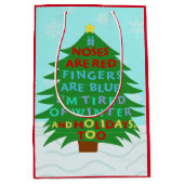 おもしろいなBahのばかばかしいクリスマスの詩 ミディアムペーパーバッグ (正面)