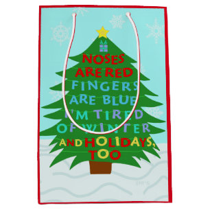 おもしろいなBahのばかばかしいクリスマスの詩 ミディアムペーパーバッグ