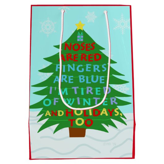 おもしろいなBahのばかばかしいクリスマスの詩 ミディアムペーパーバッグ (裏面)