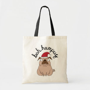 おもしろいなBah Humpugサンタのパグのクリスマスのトート トートバッグ
