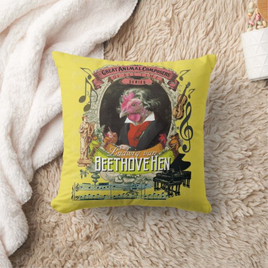 おもしろいなBeethovehen動物作曲家のベートーベンの冗談 クッション (ブランケット)