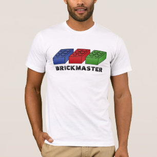 おもしろいなBrickmaster -ベクトルポップアート Tシャツ