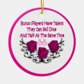 おもしろいなBuncoのクリスマスのオーナメント セラミックオーナメント (正面)