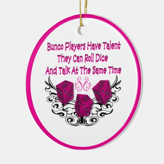 おもしろいなBuncoのクリスマスのオーナメント セラミックオーナメント (左)