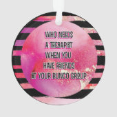 おもしろいなBuncoのピンクの黒い友情 オーナメント (裏面)