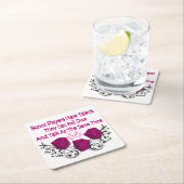 おもしろいなBunco -サイコロを転がることができます スクエアペーパーコースター (インサイチュ)