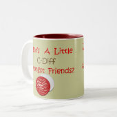 おもしろいなC-DiffのナースのTシャツ及びギフト ツートーンマグカップ (正面左)