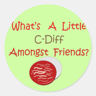 おもしろいなC-DiffのナースのTシャツ及びギフト ラウンドシール