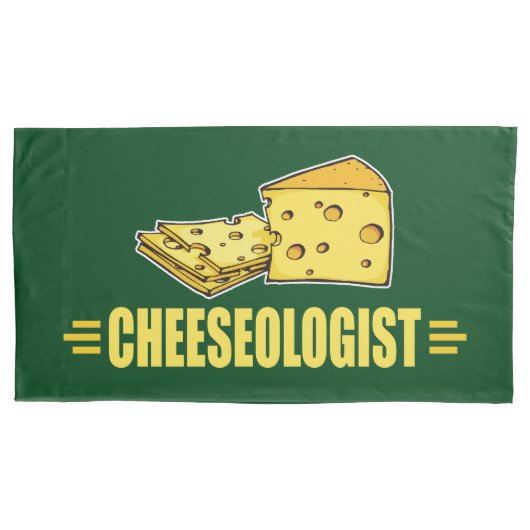 おもしろいなCHEESEOLOGISTのチーズ作成Cheesehead 枕カバー (正面)