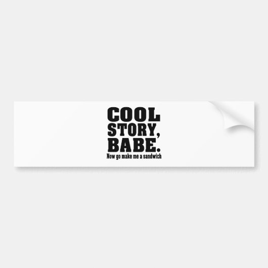 おもしろいなcool storyの可愛い人 バンパーステッカー (正面)