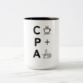 おもしろいなCPAの米国公認会計士税の季節 ツートーンマグカップ (中央)