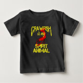 おもしろいなCrawfishは精神の動物のルイジアナの私のケージャンです ベビーTシャツ (正面)