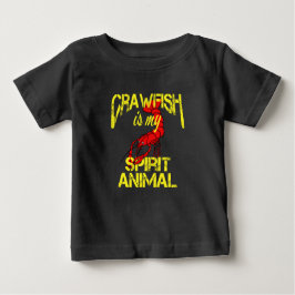 おもしろいなCrawfishは精神の動物のルイジアナの私のケージャンです ベビーTシャツ
