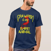 おもしろいなCrawfishは精神の動物のルイジアナの私のケージャンです Tシャツ (正面)