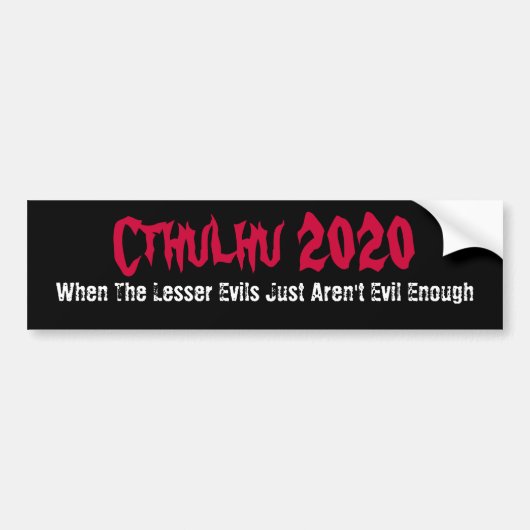 おもしろいなCthulhu 2020のバンパーステッカー バンパーステッカー (正面)