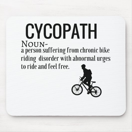 おもしろいなCycopathの名詞のデザイン辞書定義 マウスパッド (正面)