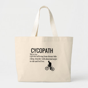 おもしろいなCycopathの名詞のデザイン辞書定義 ラージトートバッグ