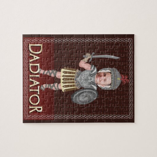 おもしろいなDadiatorの父の日|のカスタムなパパの写真 ジグソーパズル (横)