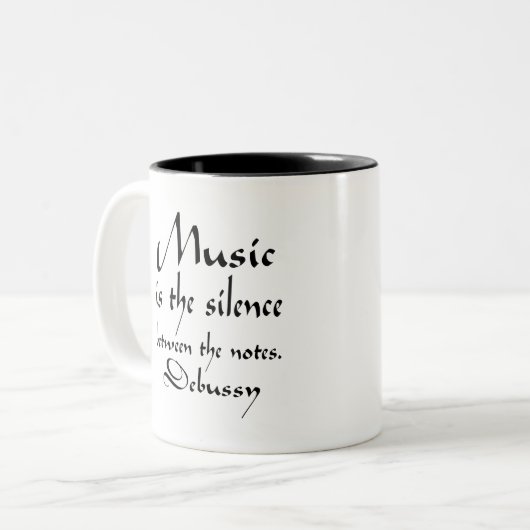 おもしろいなDebussy音楽引用文 ツートーンマグカップ (正面左)