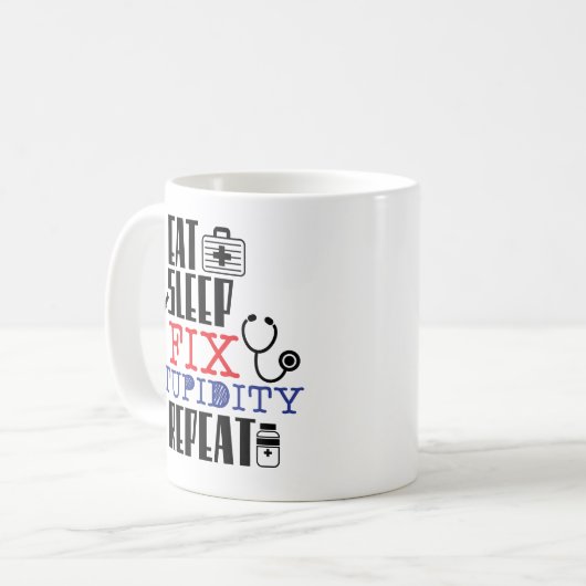 おもしろいなERのナースのギフトのコーヒー・マグの看護の卒業生 コーヒーマグカップ (正面左)