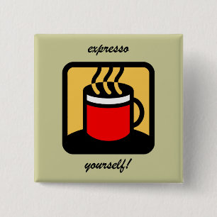おもしろいなexpressoのコーヒー 缶バッジ