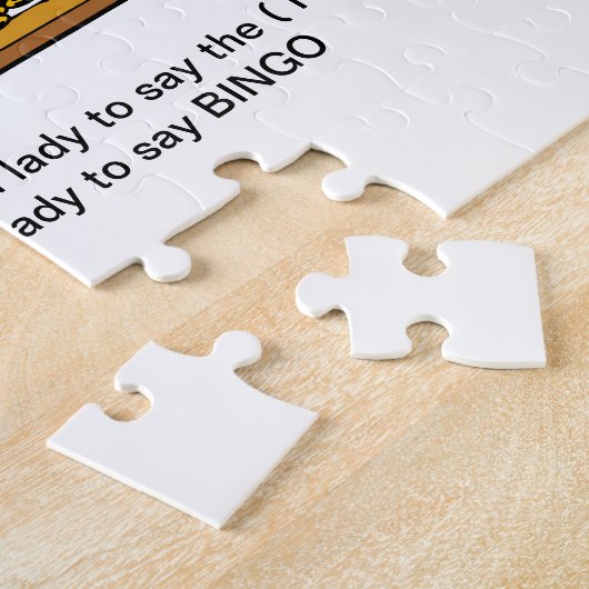 おもしろいなFの単語のビンゴの漫画のパズル ジグソーパズル (側面)