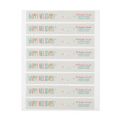 おもしろいなFruitcakeの幸せな休日 ラップアラウンドラベル (シート)