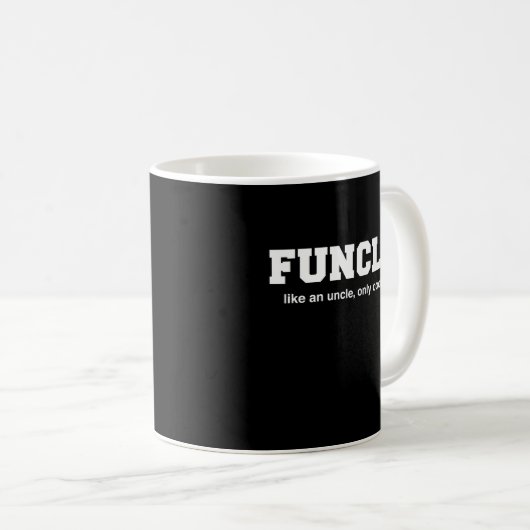 おもしろいなFuncleの大学プリント コーヒーマグカップ (正面右)
