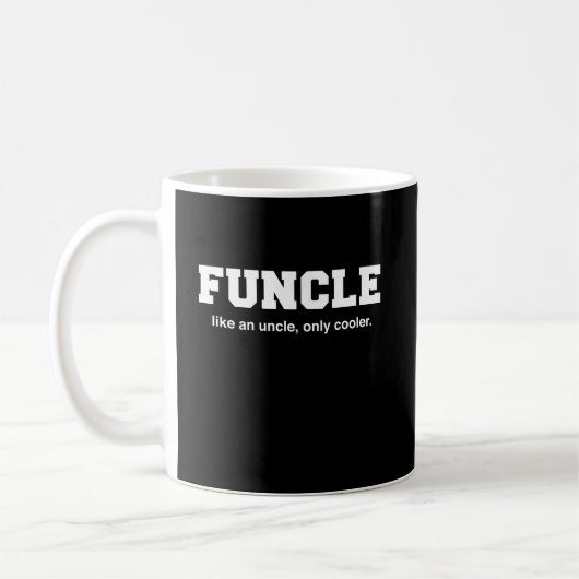 おもしろいなFuncleの大学プリント コーヒーマグカップ (左)