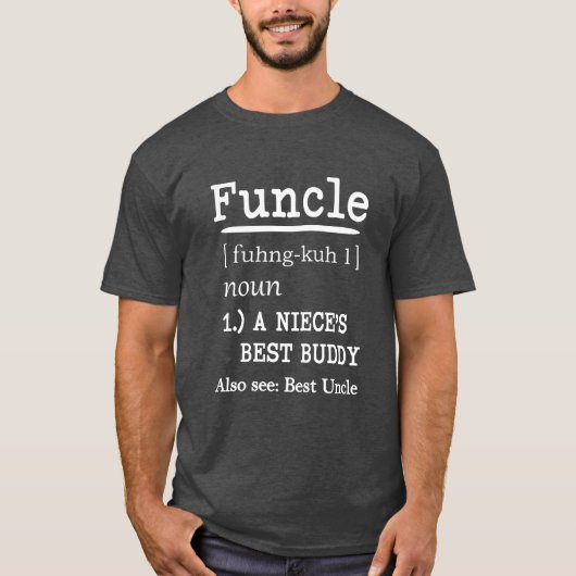 おもしろいなFuncle定義人の叔父さんのワイシャツ Tシャツ (正面)