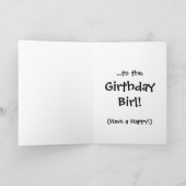 おもしろいなGalへのGalの漫画のハッピーバースデー カード (内部)