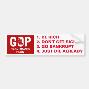 おもしろいなGOPのヘルスケアの計画 バンパーステッカー