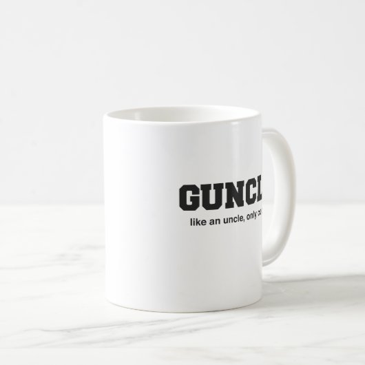 おもしろいなGuncleの大学プリント コーヒーマグカップ (正面右)